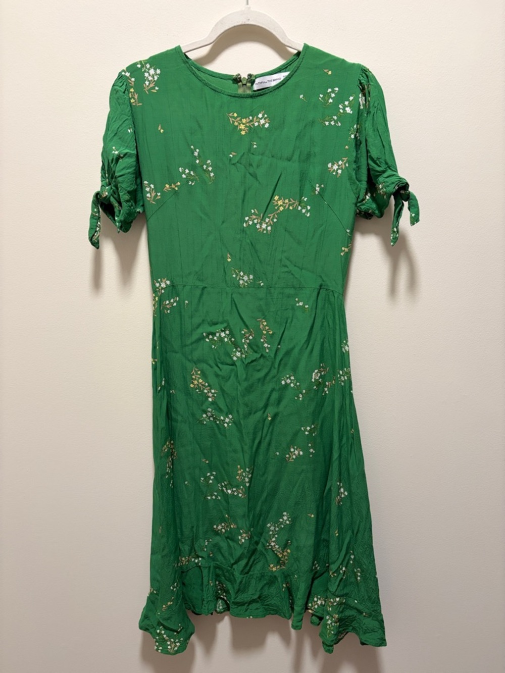 Faithful the brand Green Floral Dress crew neck size 4